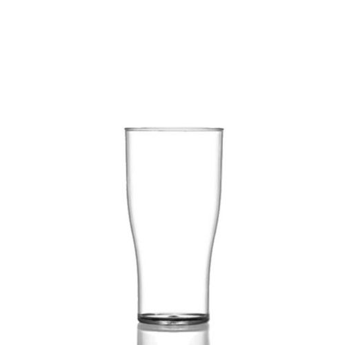 dieses stapelbare 28-cl-Kunststoff-Bierglas. ist aufgrund seines transparenten Materials ideal zum Bedrucken oder Gravieren